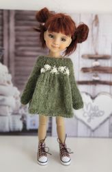 green dress for doll ruby red (37 cm/14,5")