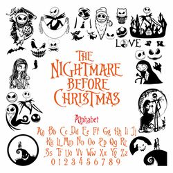 jack and sally svg nightmare vector before christmas bundle halloween stickers png pdf dxf eps design digital clipart