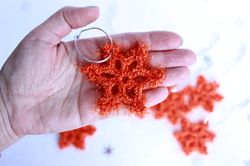 set 10 crochet christmas snowflakes, christmas ornaments, lace snowflakes