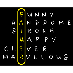 funny handsome strong happy clever marvelous svg, fathers day svg, father svg, funny father svg, handsome svg, strong fa