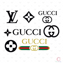 gucci louis vuitton logo bundle svg, brand svg, gucci svg, louis vuitton svg, louis vuitton logo svg