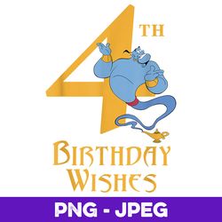 disney aladdin genie 4th birthday wishes