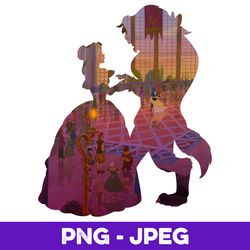 disney classic beauty and the beast silhouette dance v1