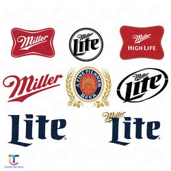 miller lite beer logo bundle svg, trending svg, miller lite beer svg, miller lite svg, miller lite logo svg, beer l