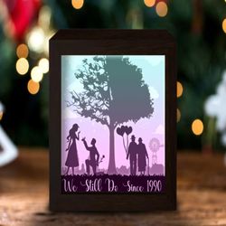 we still do since 1990 couple paper cut light box template