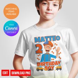 editable blippi birthday shirt png instant download