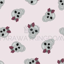 party skull halloween seamless pattern vector illustration