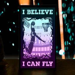 i believe i can fly paper cut light box