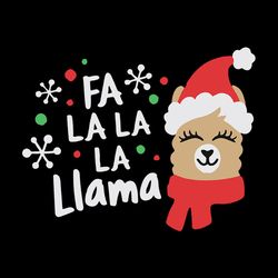 christmas llama fa la la la cuttable svg, christmas svg, silhouette svg