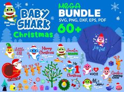 baby shark christmas bundle, christmas svg, baby shark svg