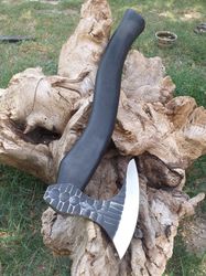 hand made viking throwing axe , ragnar mini bearded axe, norse axe, celtic axe, gift for men, medieval axe for hunting.