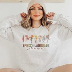 speech therapy sweatshirt, slp shirt, speech language pathologist sweater, speech therapist gift speech and language pat