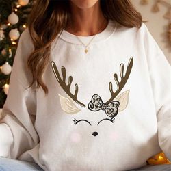 Merry Christmas Sweater, Christmas Sweatshirt, Christmas Jumper, Christmas Jumpers For Women, Xmas Jumper, Reindeer2 (SW