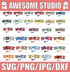 32 files swoosh nfl svg, nfl nike svg, nike svg, nfl svg, nfl teams, nfl png, football teams png, instant download