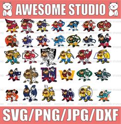 32 nfl bundle taz and bugs kriss kross svg, nfl teams, nfl png, football teams png, instant download