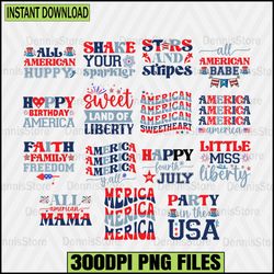 happy birthday america png,4th of july bundle png, 4th of july png bundle, freedom png bundle, red white blue png,fourth