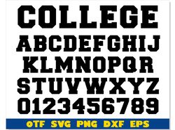 college installable font otf | college font ttf, sport font otf, varsity font svg, sport font svg, sport letters