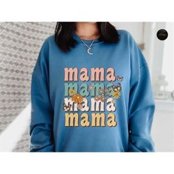mother's day sweatshirt, retro floral mama shirt, mom mother's day gift, mama hoodie, mom tee, cute mama tee, graphic mo
