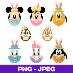 womens disney mickey and friends cute easter bunny ears v3