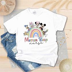 mother baby nurse shirt, disney nurse life shirt, nicu disneyland shirt, rn nicu picu ob nursing shirt, mickey baby nurs