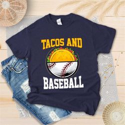 tacos and baseball cinco de mayo shirt, baseball mom shirt, taco fiesta shirt, mexican fiesta shirt, cinco de mayo baseb