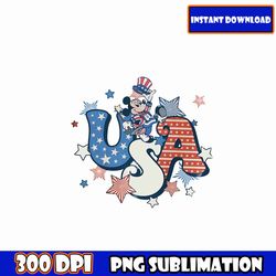 retro usa mickey 4th of july png, mouse and friends happy 4th of july png, est 1776, independence day png