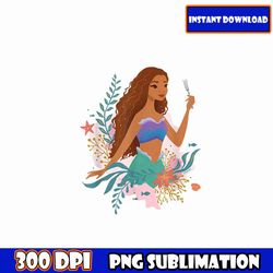 the little mermaid png, black mermaid png, black girl magic, black girl mermaid shirts, princess ariel sublimation