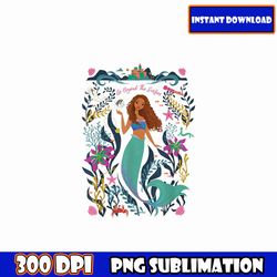 little mermaid png bundle, black little mermaid png, watercolor, black girl magic, black mermaid tee, princess, cricut