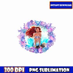 the little mermaid png, black mermaid png, black girl magic, black girl mermaid shirts, princess ariel sublimation