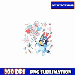 blue & friends 4th july png bundle, blue dog 4th of july png, fourth of july bundle, independence day png, blue family