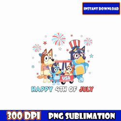 happy 4th of july, blue & friends 4th july png bundle, blue dog 4th of july png, fourth of july bundle, independence day