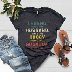 custom husband daddy tshirt, personalized dad grandpa shirt, personalized gifts for grandpa, fathers day shirt, gift for
