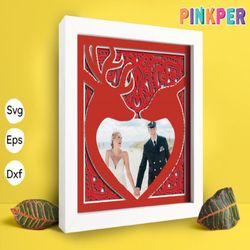 personalized valentine deer shadow box