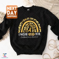 i wear gold for childhood cancer awareness sweatdigital, childhood cancer digital, motivational , childhood cancer