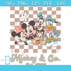 vintage mickey and co 1928 svg retro mickey and friends svg