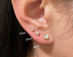 925 silver tops with zirconia stone chandi tops with zirconia stone 2mm 3mm 4mm