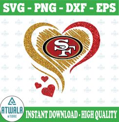 san francisco 49ers heart nfl png, san francisco 49ers png, heart png, nfl png, nfl teams, nfl png, football teams png