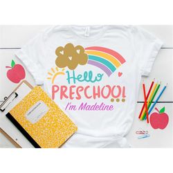 Hello Preschool Shirt, Preschool Shirt, Kindergarten Shirt, Back To School Shirt, First day Of School Shirt