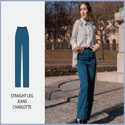 pattern - straight leg jeans charlotte - thisiskachi