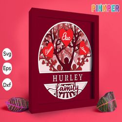 family tree papercut light box