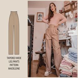 pattern - tapered wide leg pants madeleine - thisiskachi