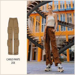 pattern - cargo pants zoe - thisiskachi