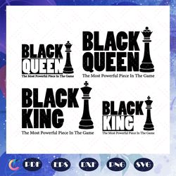 Black Queen The Most Powerful Piece In The Game Svg, Black Queen Svg, Black Girl svg, black king svg, chess svg, bl