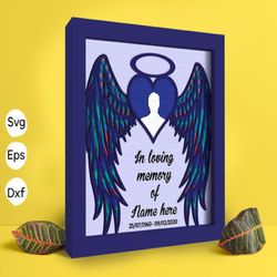 memorial heart papercut light box