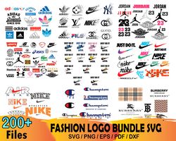 fashion logo bundle svg, adidas svg, jordan svg, nike svg