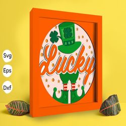 lucky leprechaun papercut light box