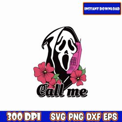 call me svg, scream svg, ghost face svg, scream you hang up svg, scream ghost face no you hang up first svg, halloween