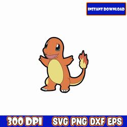 pokemon charmander svg bundle, pokemon clipart, pikachu svg, pokemon layered, pokemon birthday svg, svg for cricut, svg