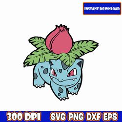 pokemon ivysaur svg, pikachu svg , pikachu png , pokemon cricut vector bundle , pikachu diy , png image t-shirt cut file