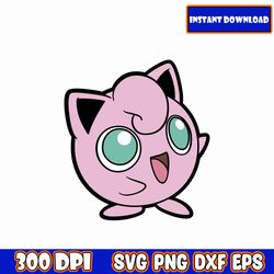 pokemon jigglypuff svg, pikachu svg , pikachu png , pokemon cricut vector bundle , pikachu diy , png image t-shirt file